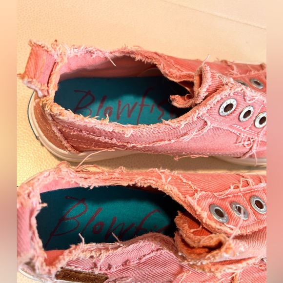 Blowfish Malibu Sneakers Dusty Pink Women's Shoes-8 Coral Slip On Canvas Casual - Picture 6 of 10